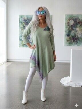 Lee Andersen Like New & Cleaned Wearable Art Tunic Dress, S, $38